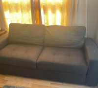 Grey couch-Free Delivery -