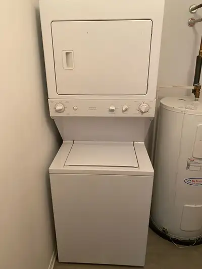 GE stackable washer and dryer, View more