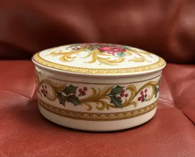 Porcelain Holiday Orchard Japanese Mikasa Candy Dish, View more