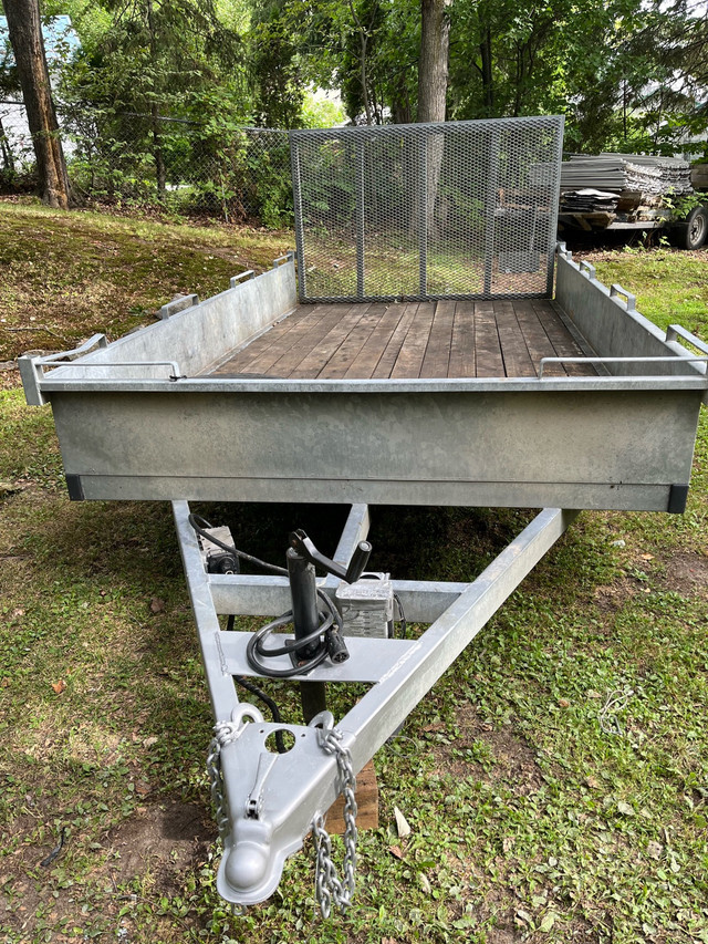 Galvanized tandem trailer 80“ x 12‘ in Cargo & Utility Trailers in North Bay - Image 2
