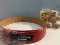 BRAND NEW AMAZING RED SESTINI LEATHER BELT