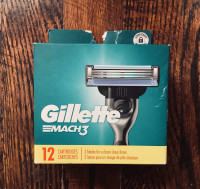 Gillette Mach 3 Men's Razor Blades ( 12 Pack ) Brand New 