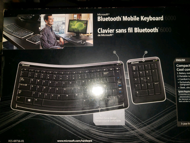 Bluethooth keyboard and number key  in Other in Vernon