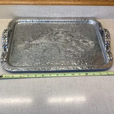 Vintage Hand Wrought Creations by Rodney Kent Metal Serving Tray, View more