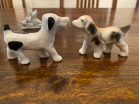 Vtg miniature dogs Japan figurines