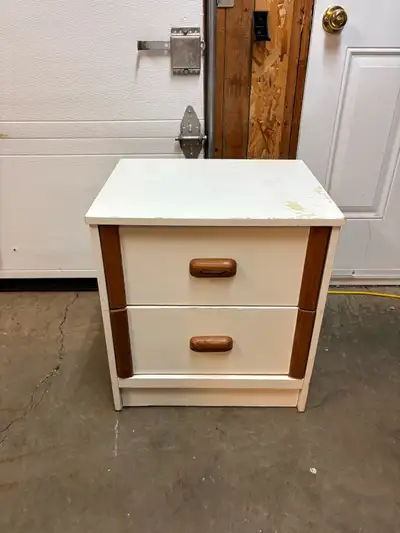 Vintage Retro 2-Drawer Nightstand, View more