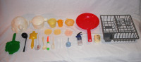 Toy/Doll House, kitchen utensils, 24 pieces, plastic