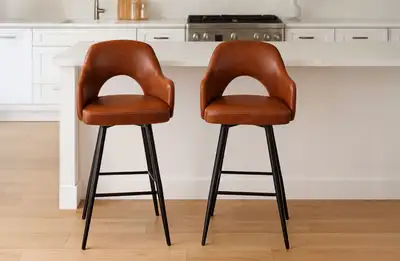 West Elm Mid-Century Swivel Bar Stools 2 Piece Set, View more