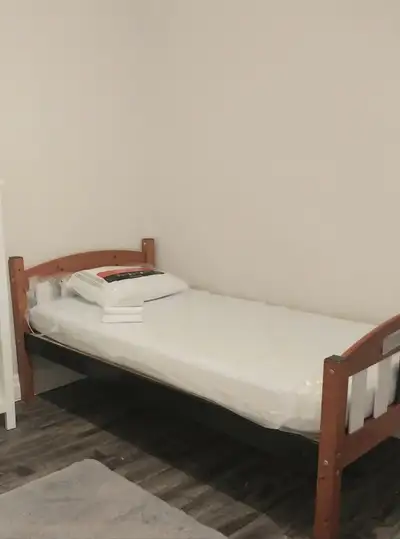 private room ✅ Furnished ✅ private washroom ✅ ....The kitchen Halal food only, and the laundry share...