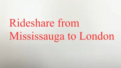 Ride share from Mississauga to London, View more
