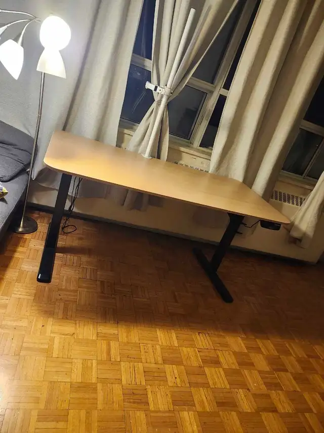Electric Height Adjustable Standing Desk-Wood Top in Desks in City of Toronto - Image 2