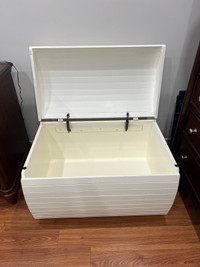 Large wooden toy storage chest