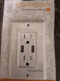 DUPLEX RECEPTACLE WITH 4.2 AMP USB CHARGER