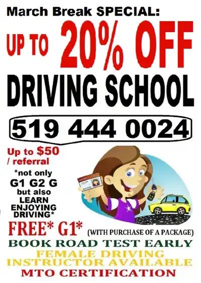 DRIVE with CONFIDENCE & PASS* Road Test DRIVER TRAINING G1 G2 G DRIVER LICENSE ! SAFETY MATTER ! Str...