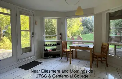 This room is in a walk-out basement and has a window facing south. Fully furnished with a bed, desk,...