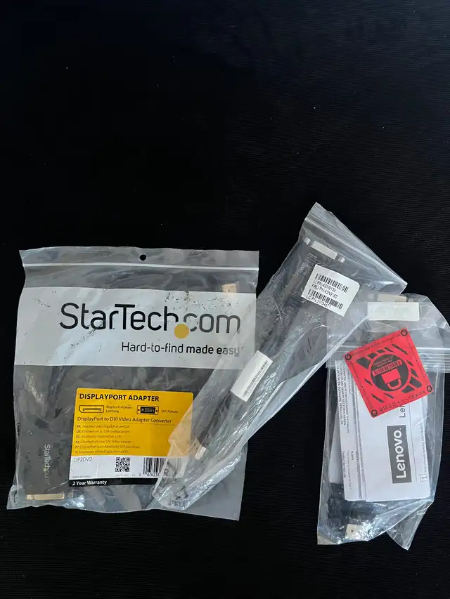 Brand New Display port to DVI adapters (Lenovo etc) in Cables & Connectors in Mississauga / Peel Region - Image 2