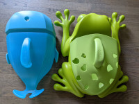 BOON Frog and Whale pod toy scoop/drain/storage - bath time
