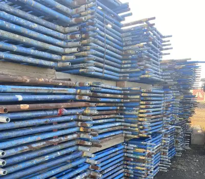 Blue Painted Scaffold Frames - 3'x6' 6" USED, View more