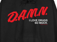 ** BRAND NEW MENS XXL ASSHOLES LIVE FOREVER "D.A.M.N. HOODIE **