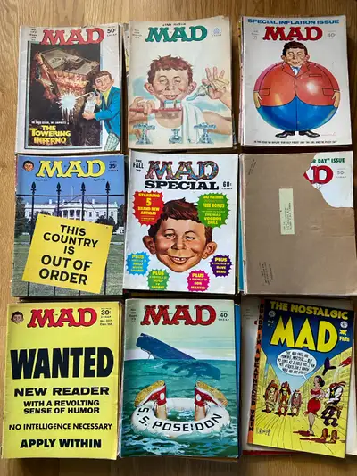 Lot of 118 Vintage MAD Magazines 60s 70s & 1 record Spoofs, View more