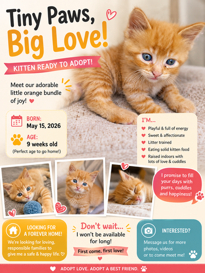  Tiny Purr Machines Looking for Their Forever Humans! , View more
