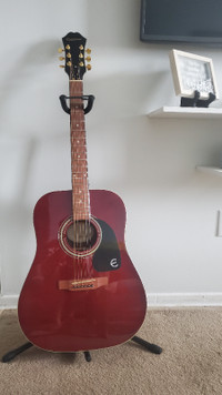 6 string Epiphone acoustic guitar
