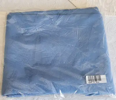 60" Round Tablecloth - Blue with Checkered Pattern - BRAND NEW, View more