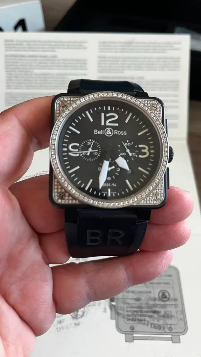 Bell & Ross BR 01-94 Men's Watch  Factory Diamond Bezel