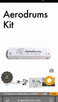 Aerodrums air drum practice set (New)