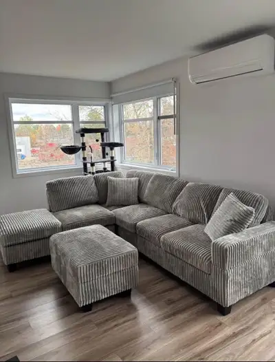 7-Seater L Shaped Sectional Sofa - Free Delivery and Ottoman, View more