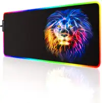 New XL LED Light Mouse Pad • Pro Gaming Series RGB • Lion