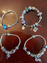 Collection of Authentic Pandora Bracelets and Different Charms