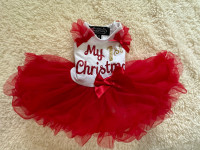 XS My first Christmas dress 