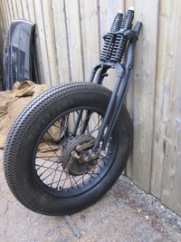 1930 Harley Davidson RL I-beam Springer Frontend Brake And Wheel