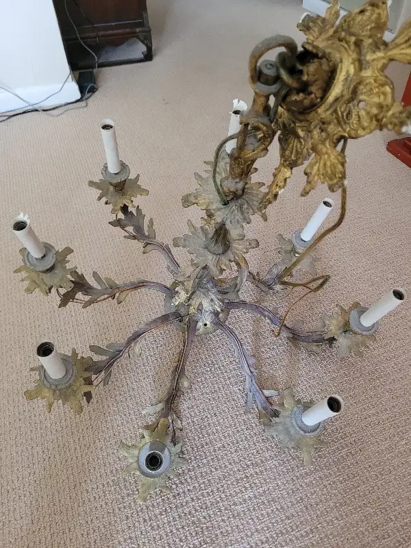 19th Century Gilt Bronze EIGHT  Light Chandelier62863266002435122