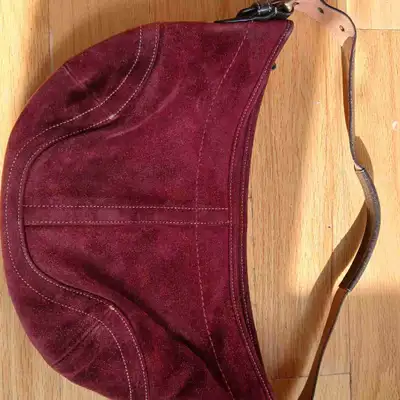Vintage Coach Suede Burgundy Bag, View more