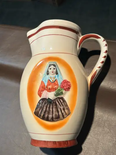 2 Vintage Italian Ceramic Pitchers, View more