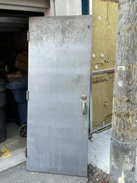 10 ft. Tall Steel door x4 decent condition FREE