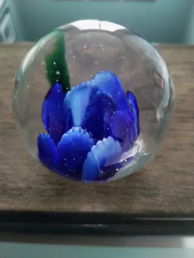 Blue Flower Paperweight, View more