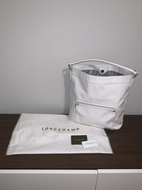 LONGCHAMP Paris white patent leather RODEO LX Shoulder bag