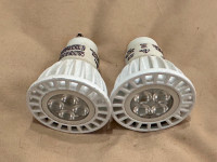 2x Globe Warm White 300 Lumen 6W LED GU10 Bulbs