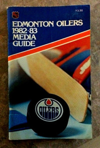 Vintage Edm Oilers media guide  1982-83 Gretzky