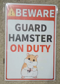 Hamster Tin Sign