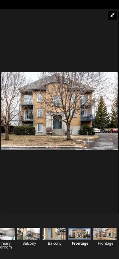 Disponible 1e avril 2026. Superbe condo de coin offrant une luminosité exceptionnelle et une disposi...