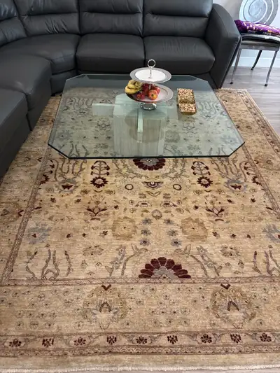 Vintage Persian Rug & Marble GylassTable Set – Excellent, View more