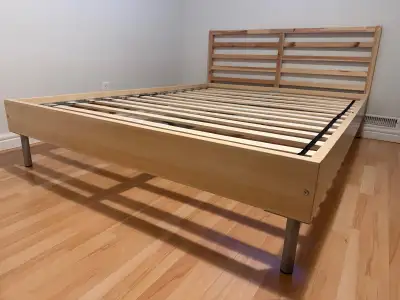 Queen sz bed frame with headboard delivery p$, View more
