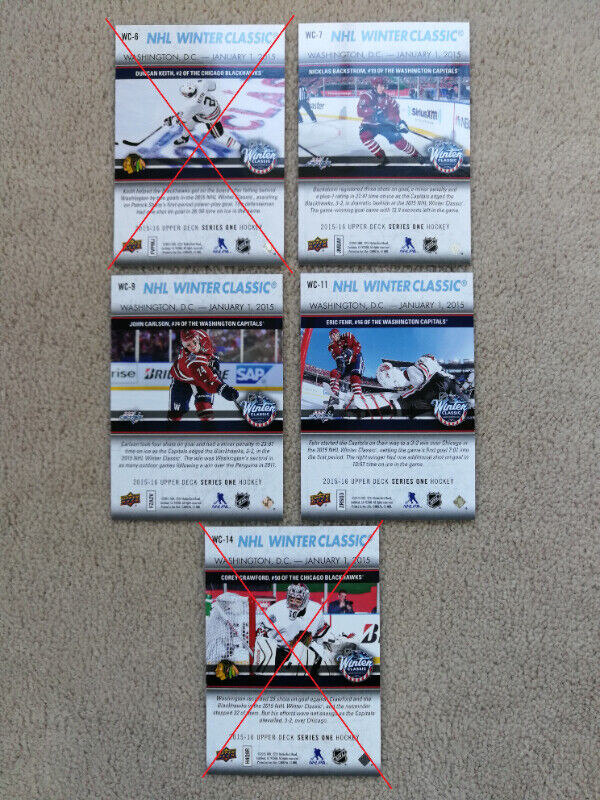 MINT 2015-2016 Upper Deck Hockey NHL Winter Classic Jumbo Cards in Arts & Collectibles in Oshawa / Durham Region - Image 2