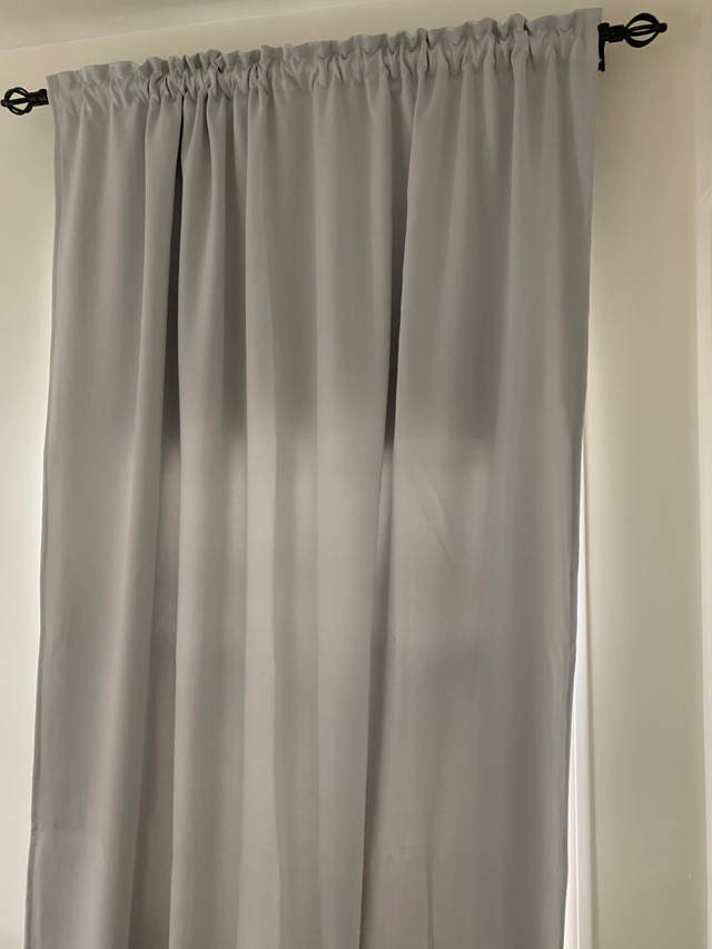 Grey curtains  in Window Treatments in Barrie - Image 2