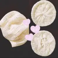 Women's Clothing - NEW - Cute White Beret Knit Beanie Hat