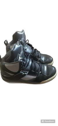 Jordan Flight 45 High 'Black Dark Grey Cement' Top Sneakers Size